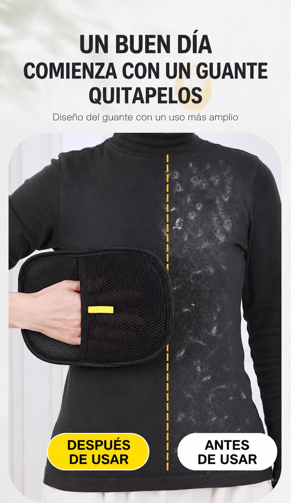 Guante Quitapelos para Sofás y Ropa